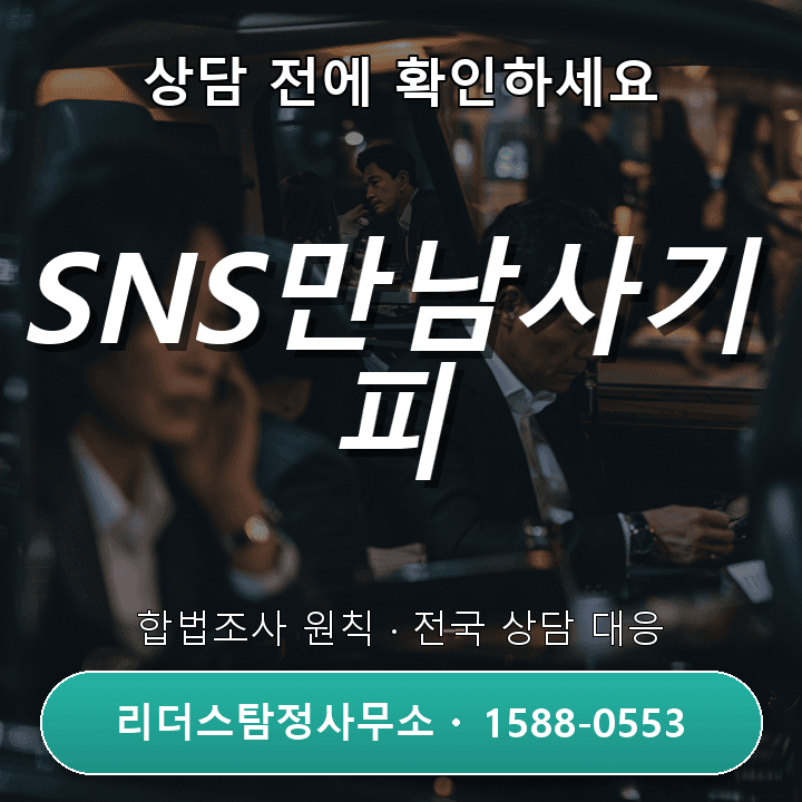 범계흥신소, SNS만남사기 피해조사 실제 사례와 대응법 비교분석