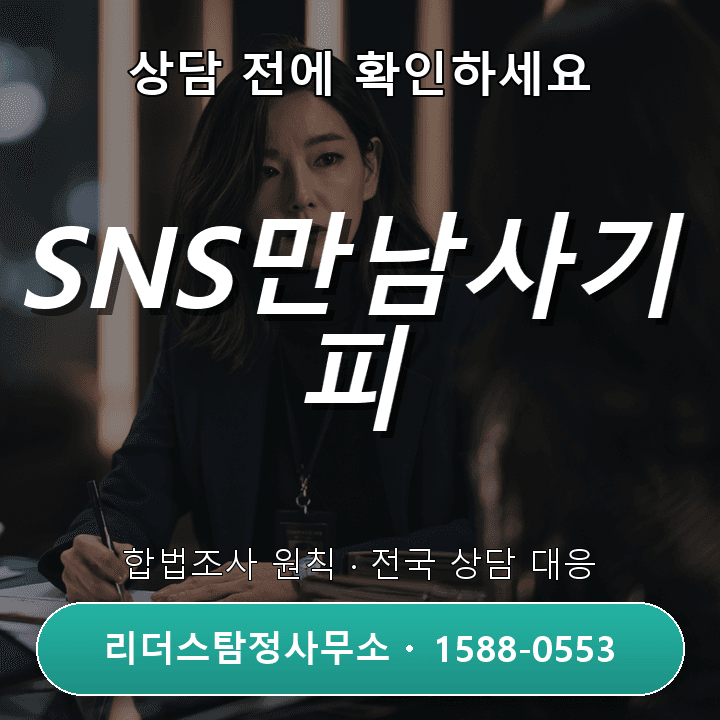 용인탐정사무소, SNS만남사기 피해조사 비용과 절차 체크리스트